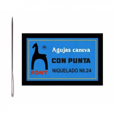 Aguja Caneva con Punta No.24 Pony c/25