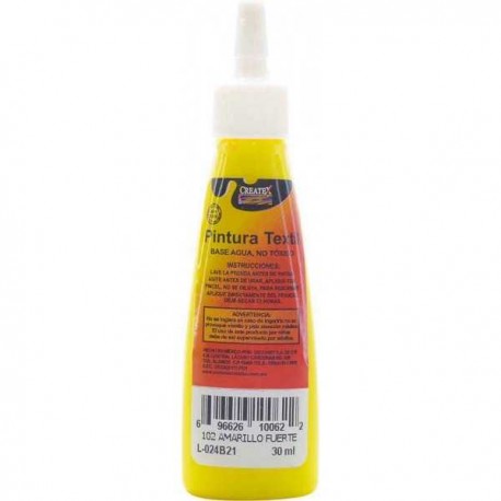 Pintura Textil Createx 30 ml Amarillo Fuerte