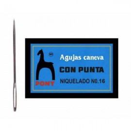 Aguja Caneva con Punta No.16 Pony c/25