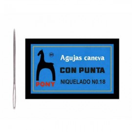 Aguja Caneva con Punta No.18 Pony c/25